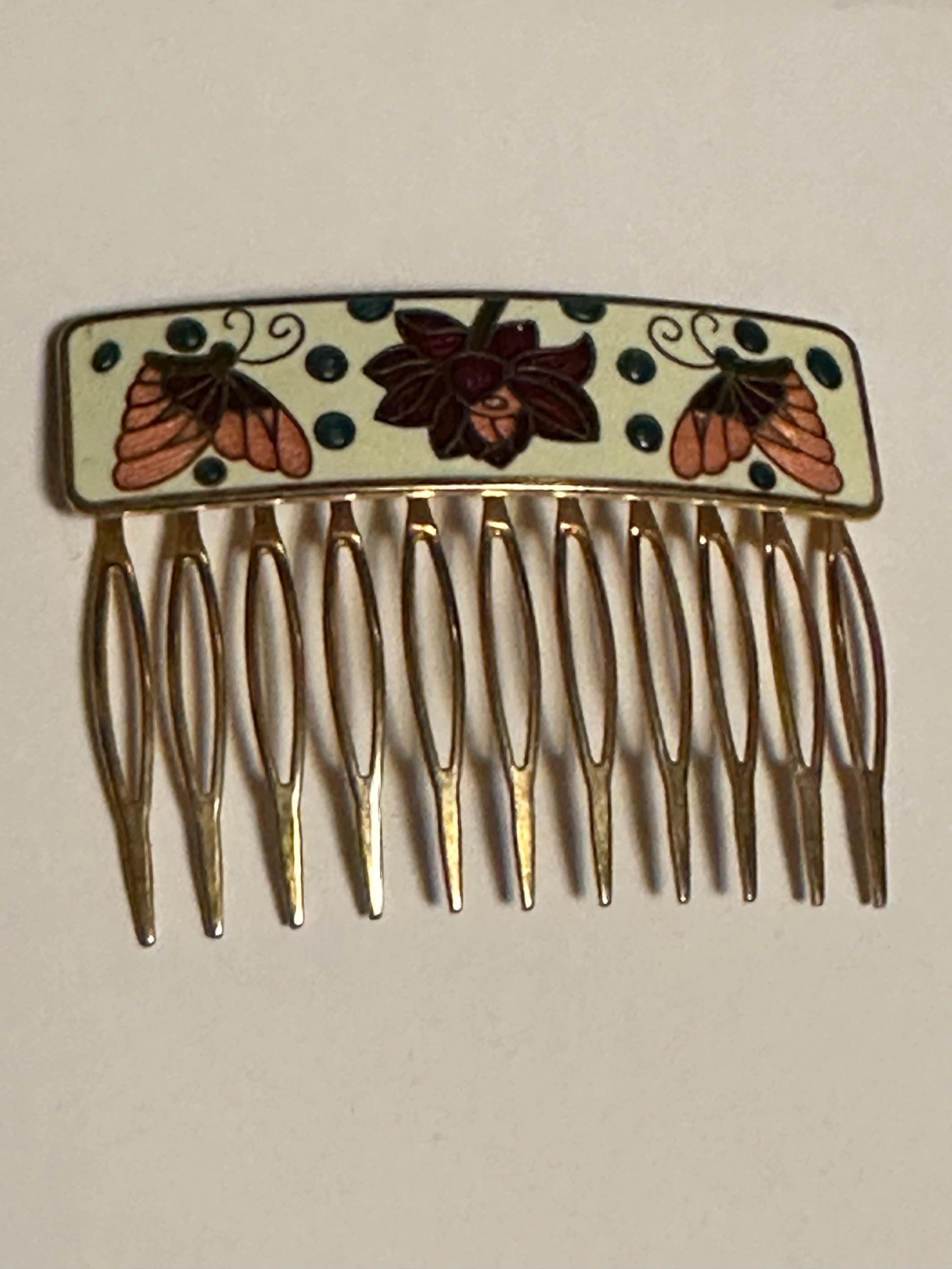 Vintage Lot of 40 Hair Combs Flowers Pearls Rhinestones Butterflies Brass Amazon.com : 6 Pack Vintage Hair Side Combs for Women  main image 2