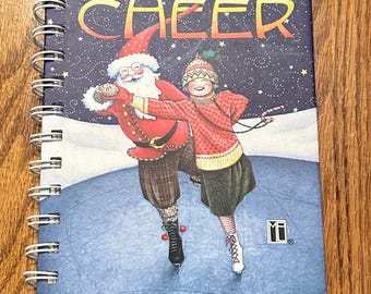 Vintage Mary Engelbreit Winter Journal, Santa Skating Theme