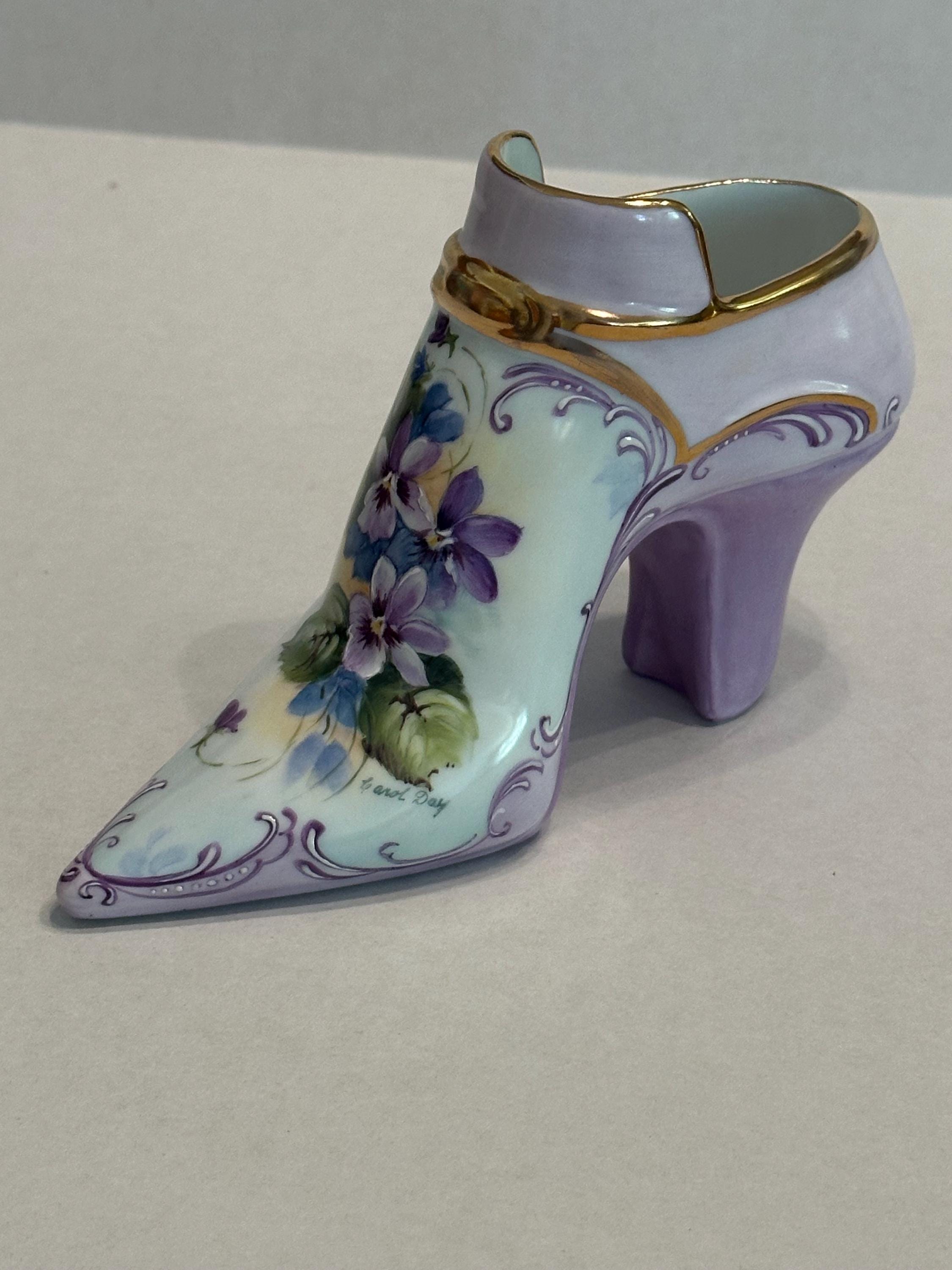 Porcelain High Heel Shoe Figurines - Etsy