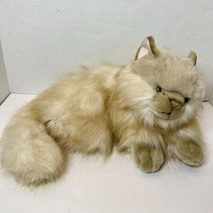 Chosun Life Like Realistic Cat Plush Himalayan Persian Fluffy 17 inch Long Hair Kitty Stuffed Animal VTG