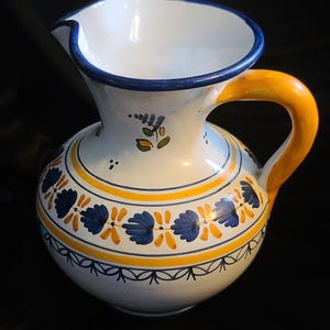 Talavera Pottery Hand Painted Pitcher & inches Tall
