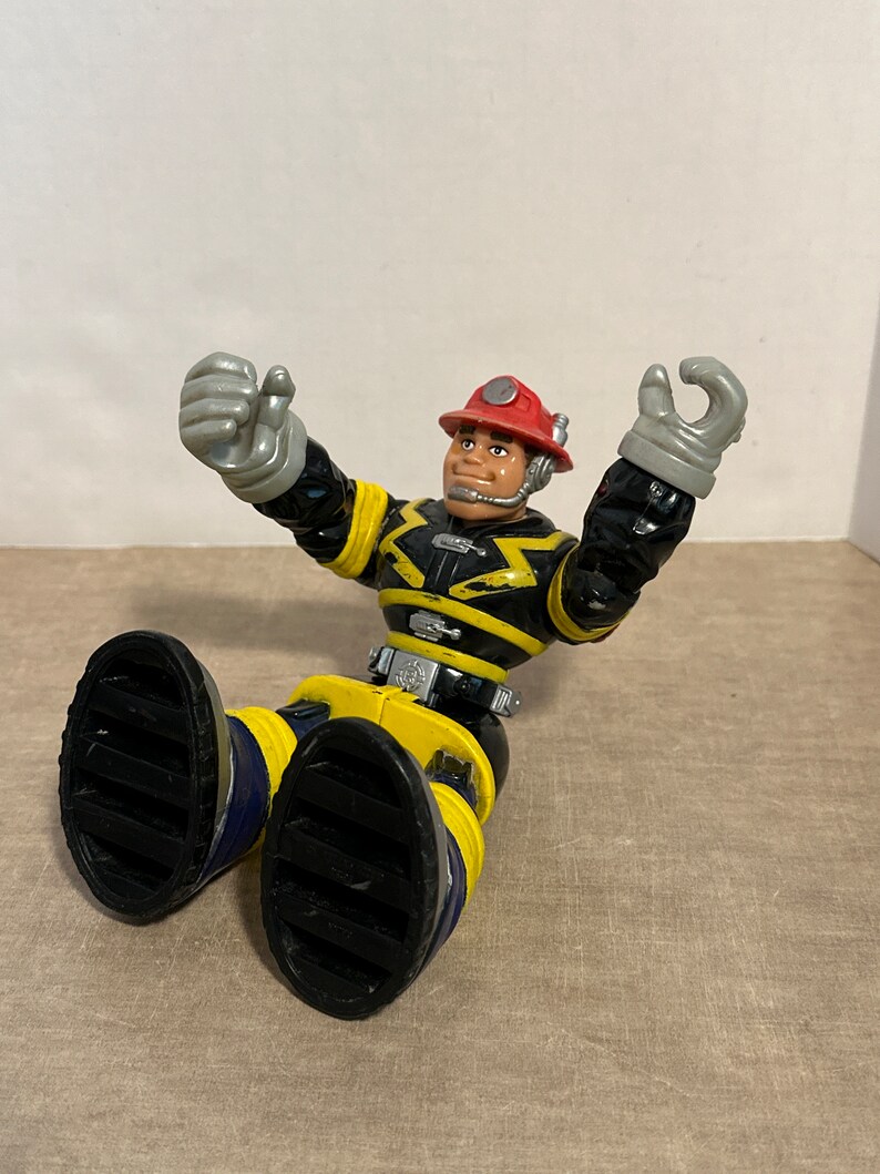 Original Rider Fireman Rescue Heroes Cliff Hanger and Fireman Poseable Action Figure Fisher ...