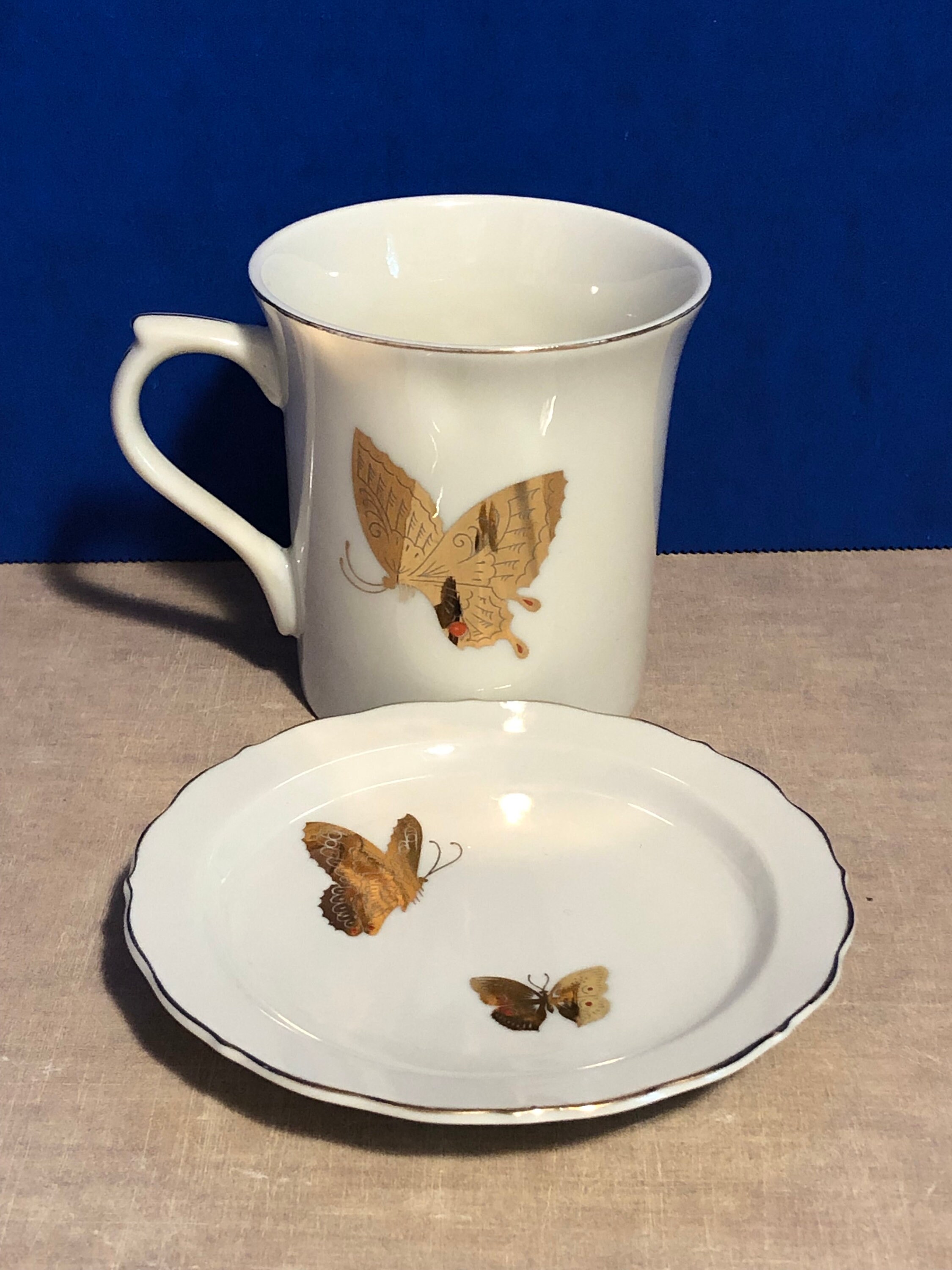 Vintage Takahashi Gold Butterfly Cup and Saucer San Francisco - Etsy