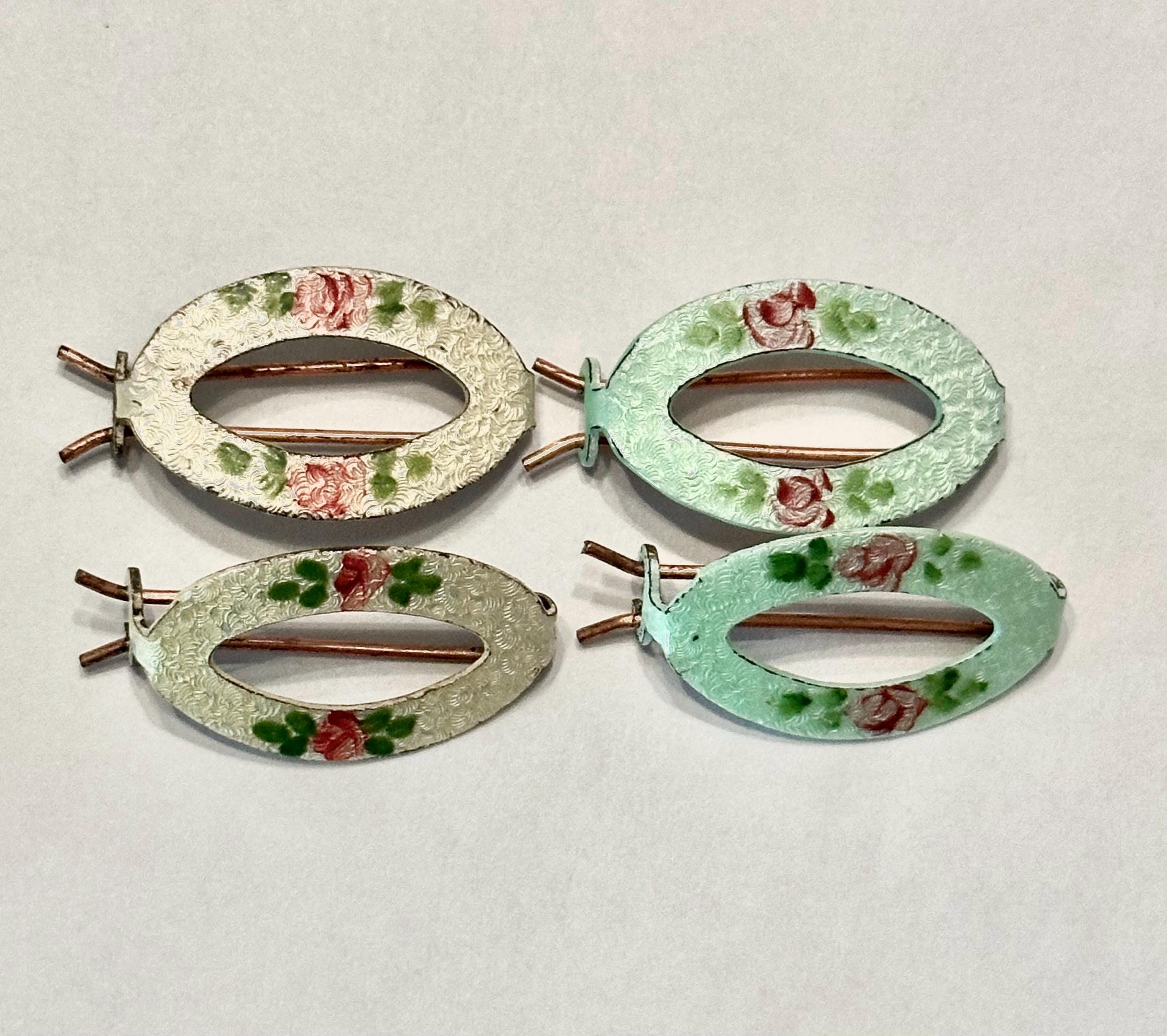 Vintage Gold Hair Lot 7 Pc Barrettes Hair Comb Rose Enamel Flower 80sRetro Gold Satin Rose Hair Clip or Brooch – Vintage Bridal Flower  main image 4