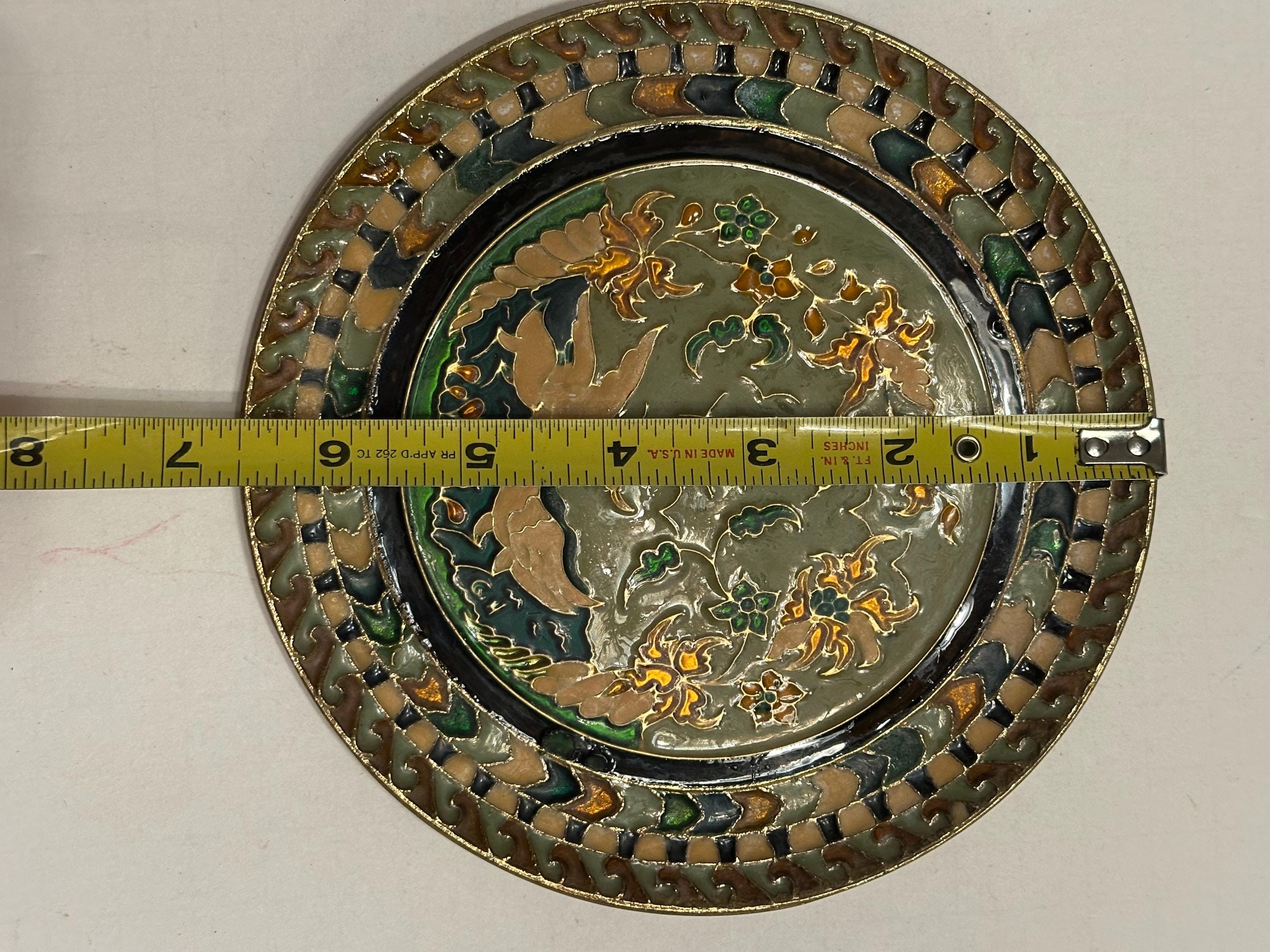 中国七宝焼きの銘入り壁掛け「鳥と花」 - Etsy 日本