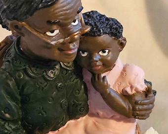 African American Hand Painted Resin Figurines -Ladies