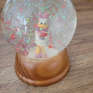 Disney Snow Globes Wood Base