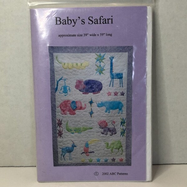 Safari Baby Quilt Pattern Etsy