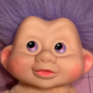 Applause Magic Trolls Purple Hair 12 inch Doll 1991