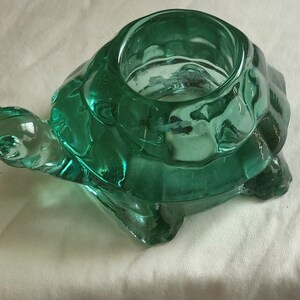 Indiana Green Glass Turtle Votive