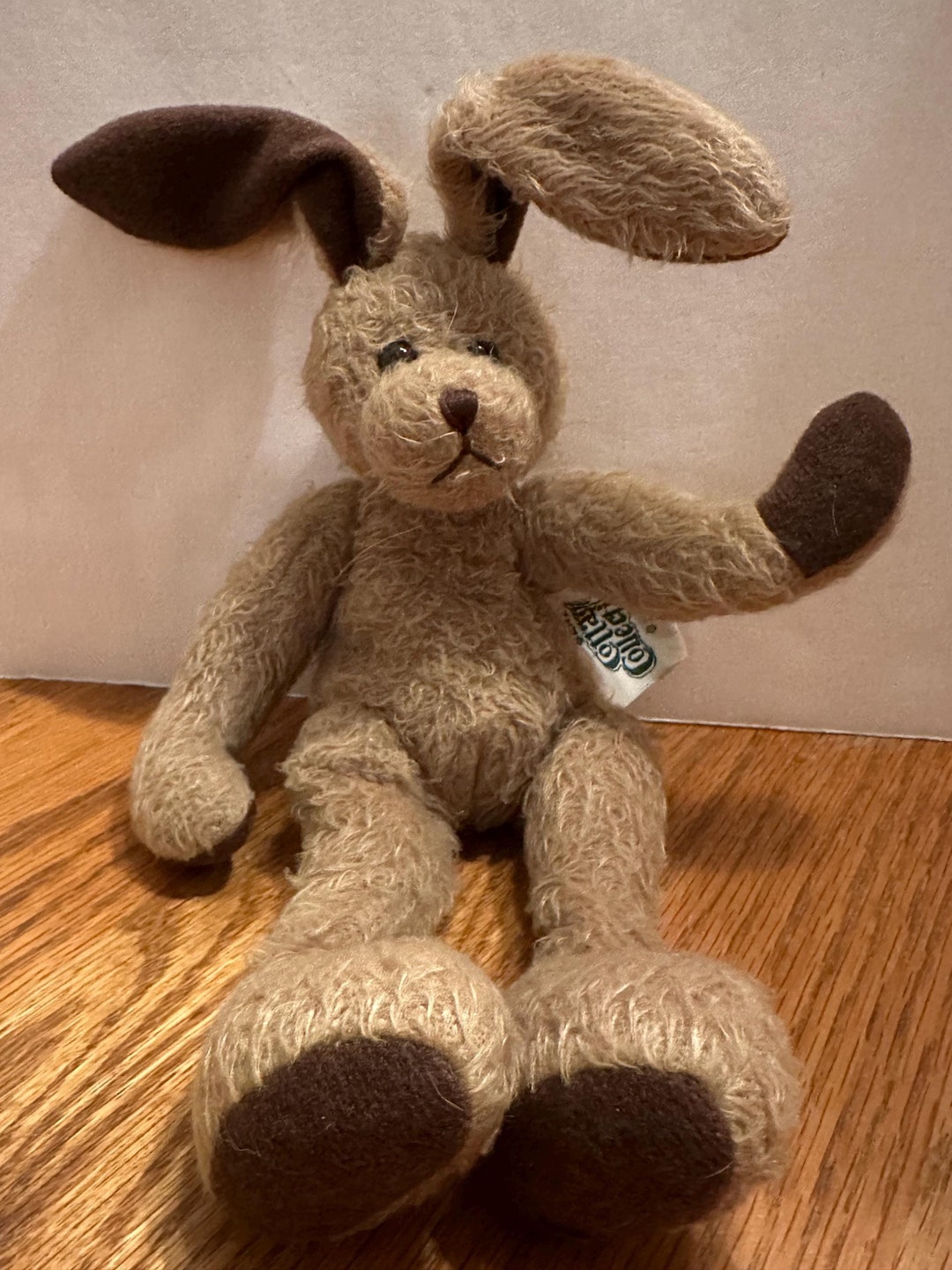 Ganz Vintage Cottage Collections Harvey the Brown Rabbit Plush Lovey ...