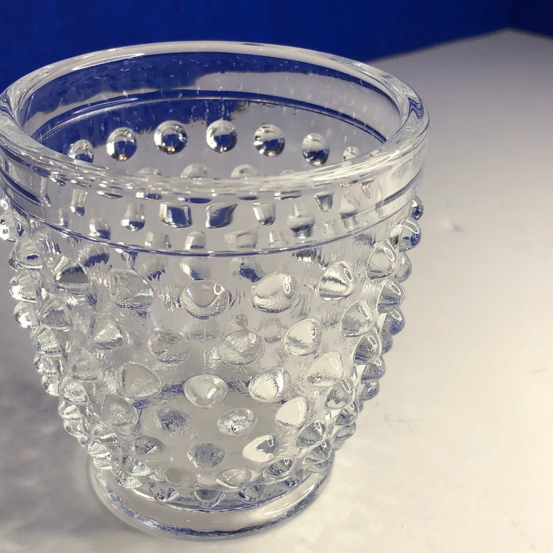 Vintage Hobnail Clear Glass Cups Tumblers Candle Votive Set of Etsy