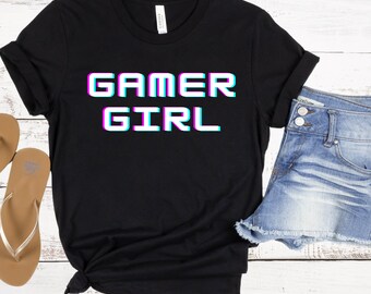 Gamer Girl Tshirt, Gaming Tshirt, Gamer Shirt, Gamer Girl Gift, Gift for Gamer, Gaming Tshirt, Girl Gaming Shirt, Gaming Present, Video Game