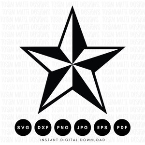 Nautical Star Svg, Compass Star Svg, Marine Star Svg, Navy Star Svg, Adventure Svg, Commercial Use, Svg Files for Cricut, Digital Download