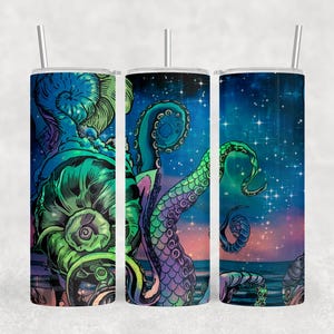 Sea Witch Tumbler Wrap, Dark Siren Ocean Sublimationsdesign für 20 Unzen Skinny Tumbler, Meerjungfrau Liebhaber Geschenk, kommerzielle Nutzung, digitaler Download