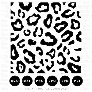 Leopard Print Pattern Svg, Animal Pattern Svg, Leopard Spot Svg, Cheetah Svg, Repeating Pattern, Svg Cut File for Cricut, Digital Download