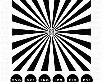 Sunburst Rays Background Cut File .SVG .DXF .PNG .studio3 - Etsy Canada