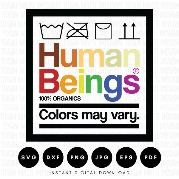 Human Beings Svg, Equality Svg, Human Rights Svg, Black Lives Matter, Commercial Use Svg, Svg Files for Cricut Silhouette, Digital Download