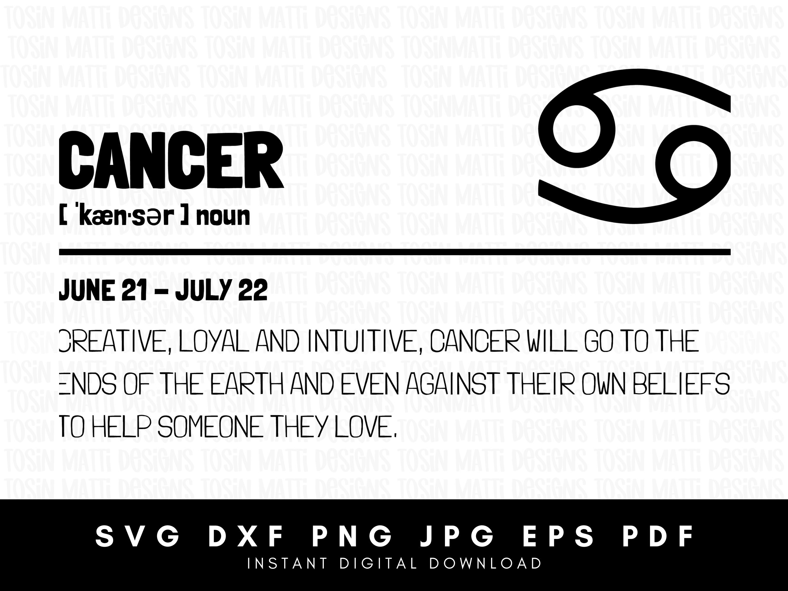 Cancer Definition SVG Zodiac Sign Svg Star Sign Svg Etsy