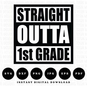 Tout droit sortie 1ère année Svg, Png première année, clipart collège, retour à l'école pour Cricut, usage personnel et commercial, téléchargement numérique