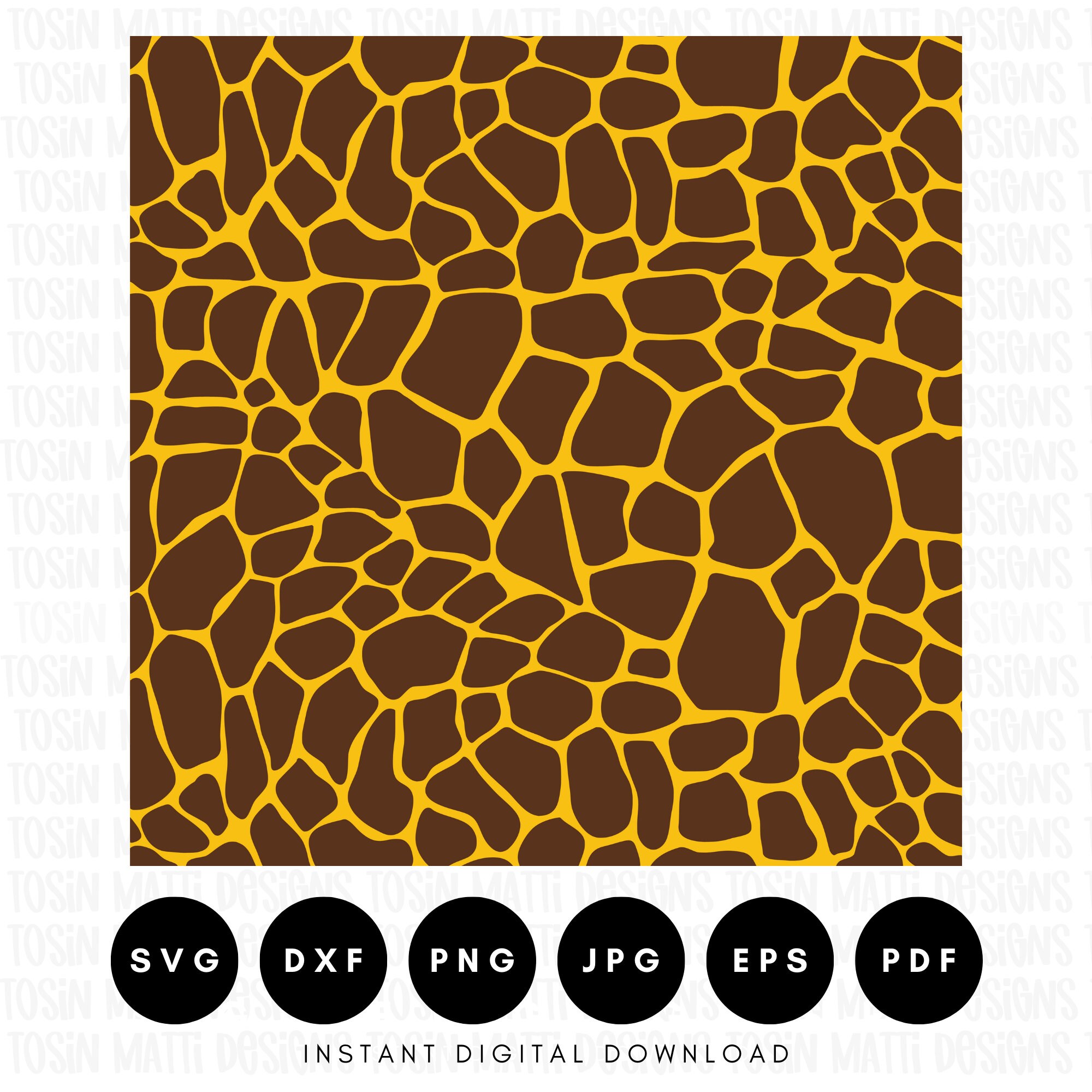 Giraffe Print Pattern Svg, Seamless Giraffe Skin Pattern, Animal Print ...