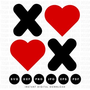 Gestapelde XOXO harten, Svg, knuffels en kusjes Svg, Retro Valentijnsdag Svg, Love Svg, commercieel gebruik, Svg-bestand voor Cricut, digitale download