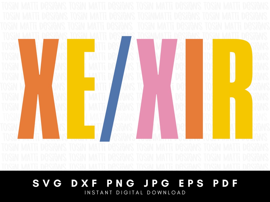 Xe Xir Pronouns SVG Pride SVG Gender Pronouns Gender Etsy Finland