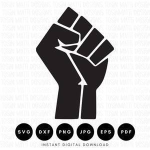 Black Power Fist Svg, Black History Month Svg, African American Svg, Black Pride Svg, Commercial Use, Svg Files for Cricut, Digital Download
