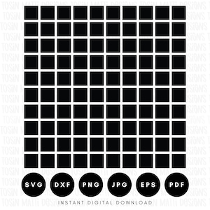 Grid Pattern Svg, Seamless Grid Pattern Svg, Square Pattern Svg, Grid Geometric Background, Svg Files for Cricut, Digital Download