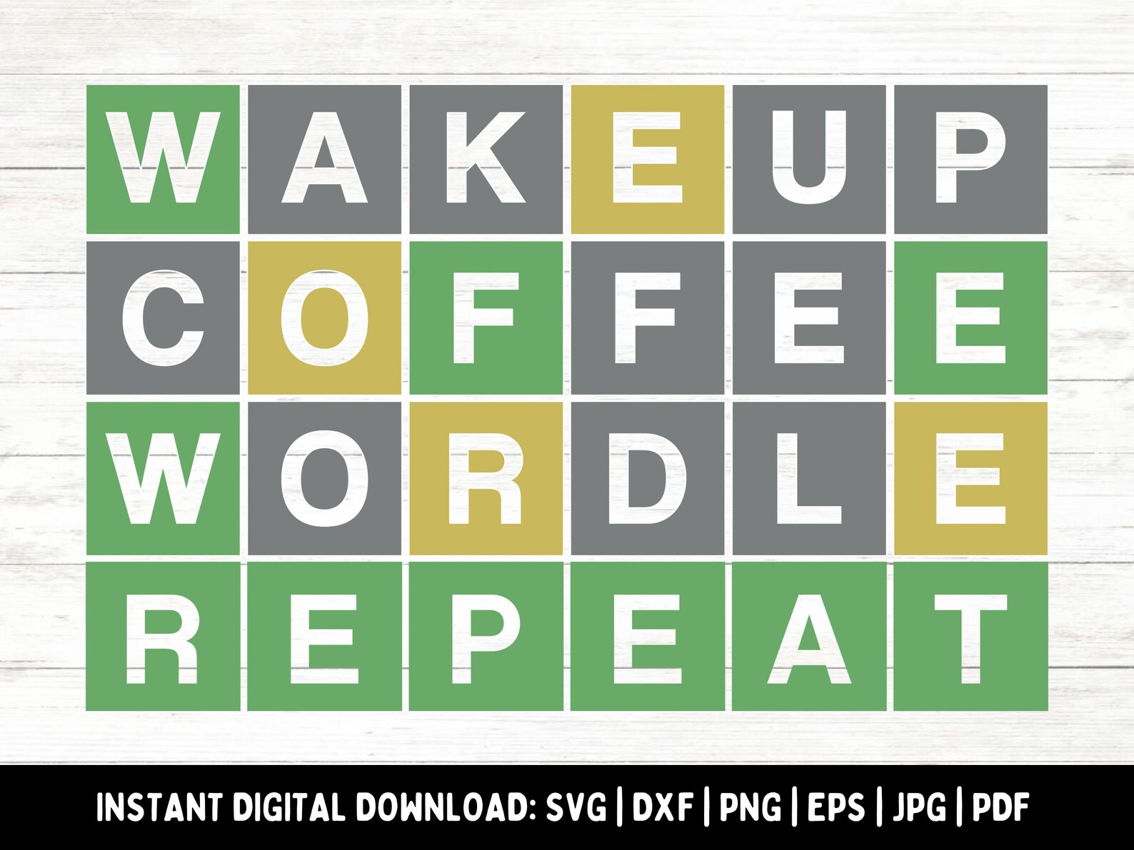 Wakeup Coffee Wordle Repeat SVG Wordle SVG Gift for Coffee  Etsy UK