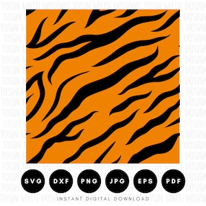 Tiger Stripes Pattern Svg, Animal Print Svg, Animal Pattern Svg, Tiger Skin Svg, Commercial Use Svg, Svg Files for Cricut, Digital Download