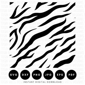 Tiger Print Pattern Svg, Tiger Stripes Svg, Animal Print Svg, Animal Pattern Svg, Tiger Pattern Png, Svg File for Cricut, Digital Download