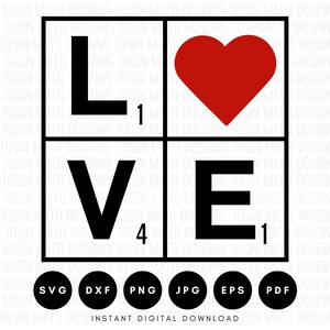 Cartas de jogos de amor Svg, Dia dos Namorados Svg, Coração Svg, Presente para amante de jogos de tabuleiro, Uso comercial Svg, Arquivos Svg para Cricut, Download digital