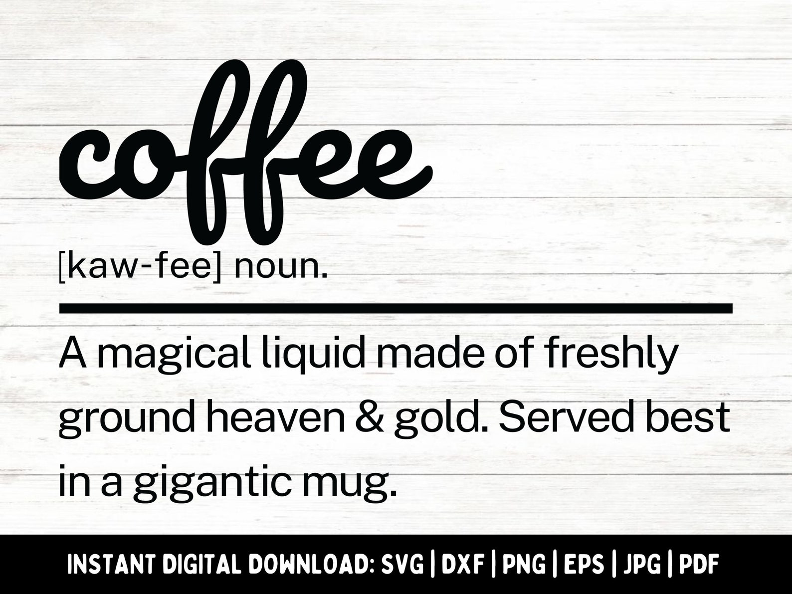 Coffee Definition Svg Coffee Sayings Svg Coffee Life SVG Etsy UK