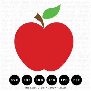 Teacher Apple Svg, Apple Clipart, Gift for Teacher, Back To School Svg, Teacher Appreciation Gift, Svg Files for Cricut, Digital Download