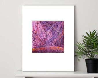 Abstract Art Print with White Mat, 11x14 Ready to Frame, Art titled "Sojourner's Way" by Carol Calabro