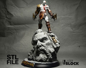 Kratos Zeus God of War File di stampa STL 3D, Kratos Zeus Gow File STL di stampa digitale 3D di alta qualità