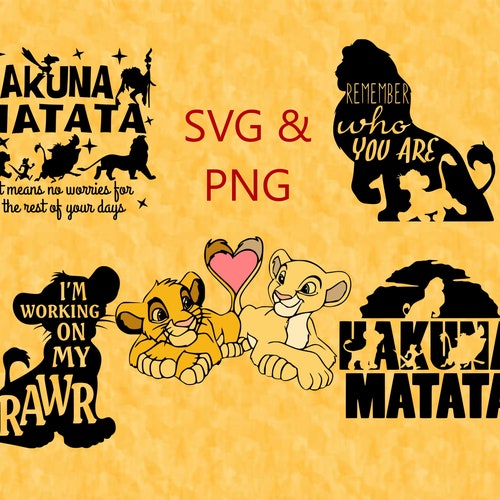Hakuna Matata SVG Disney SVG Lion King SVG Simba Svg - Etsy