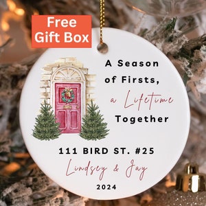 Personalized Apartment Ornament, Custom Address Names Year First Apartment Christmas Ornament Gifts First Apartment First Christmas Together