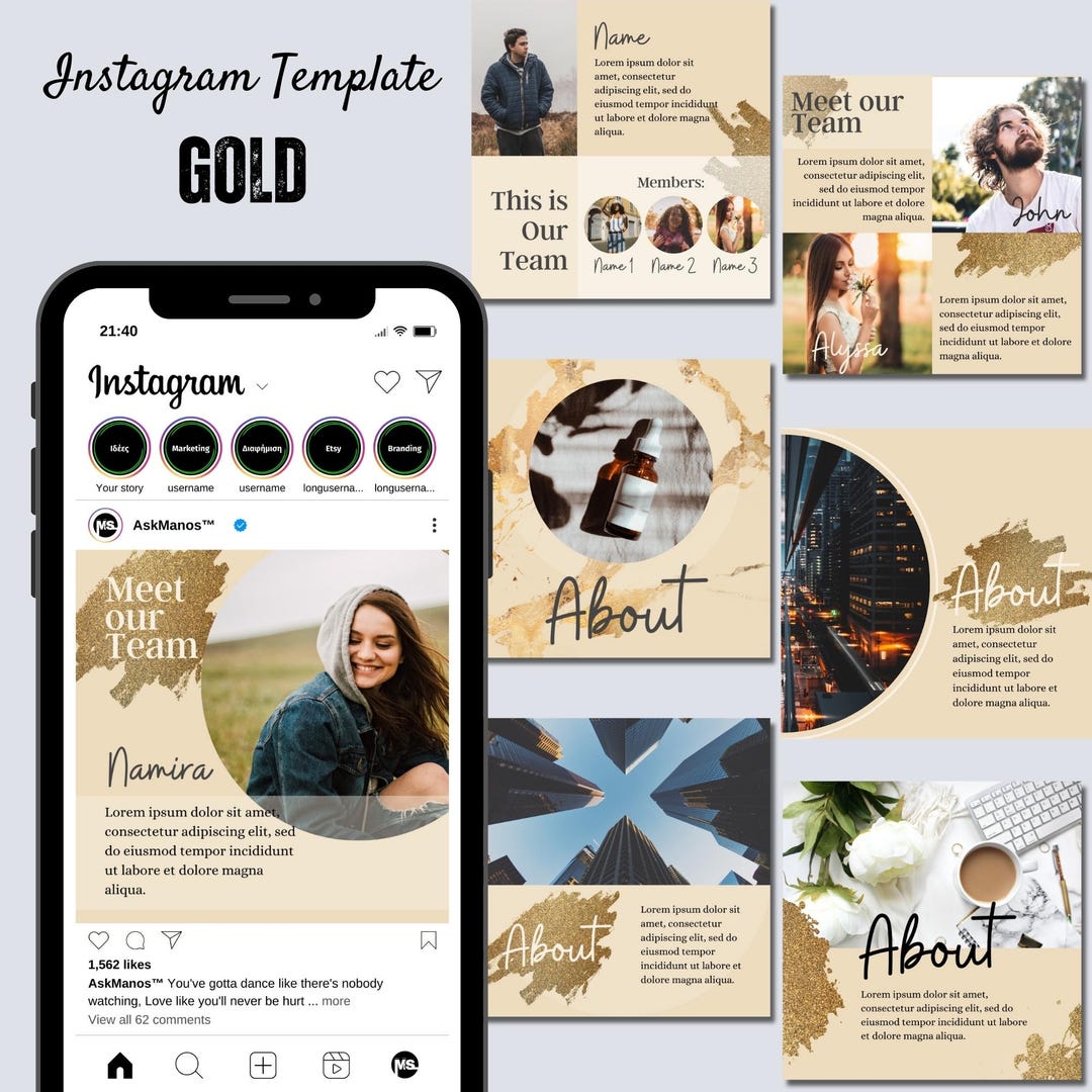 Instagram Post Templates for Social Media Managers & Content Creators ...