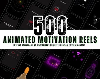 500+ Instagram Animated Motivational Reels - Animated Motivational Videos - Instagram Templates - Youtube Shorts Videos - Tiktok Videos