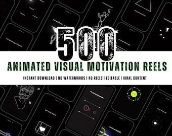 500+ Instagram Animated Visual Motivation Reels - Animated Motivational Videos - Instagram Templates - Youtube Shorts Videos - Tiktok Videos