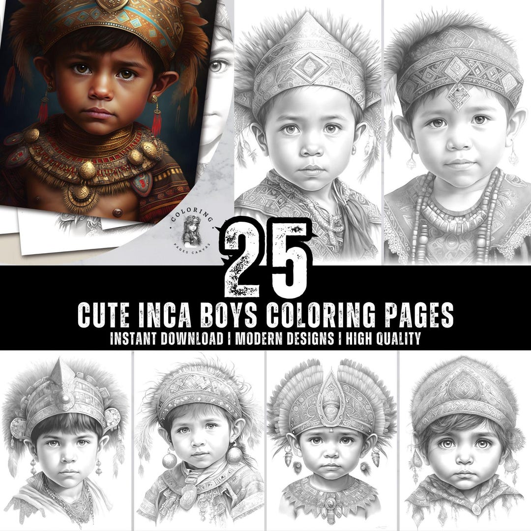 25 Cute Inca Boys Coloring Pages - Adult, Teens and Kids Coloring Book ...