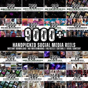 9000+ Instagram Reels Bundle - Animated, Motivational, Nature, Videos - Instagram Templates - Youtube Shorts Videos - Tiktok Videos