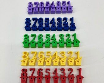 Wingspan Action Tokens - 40 Birdhouses complete set