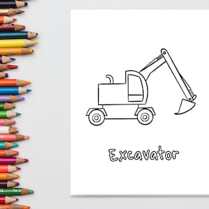 Construction trucks coloring pages