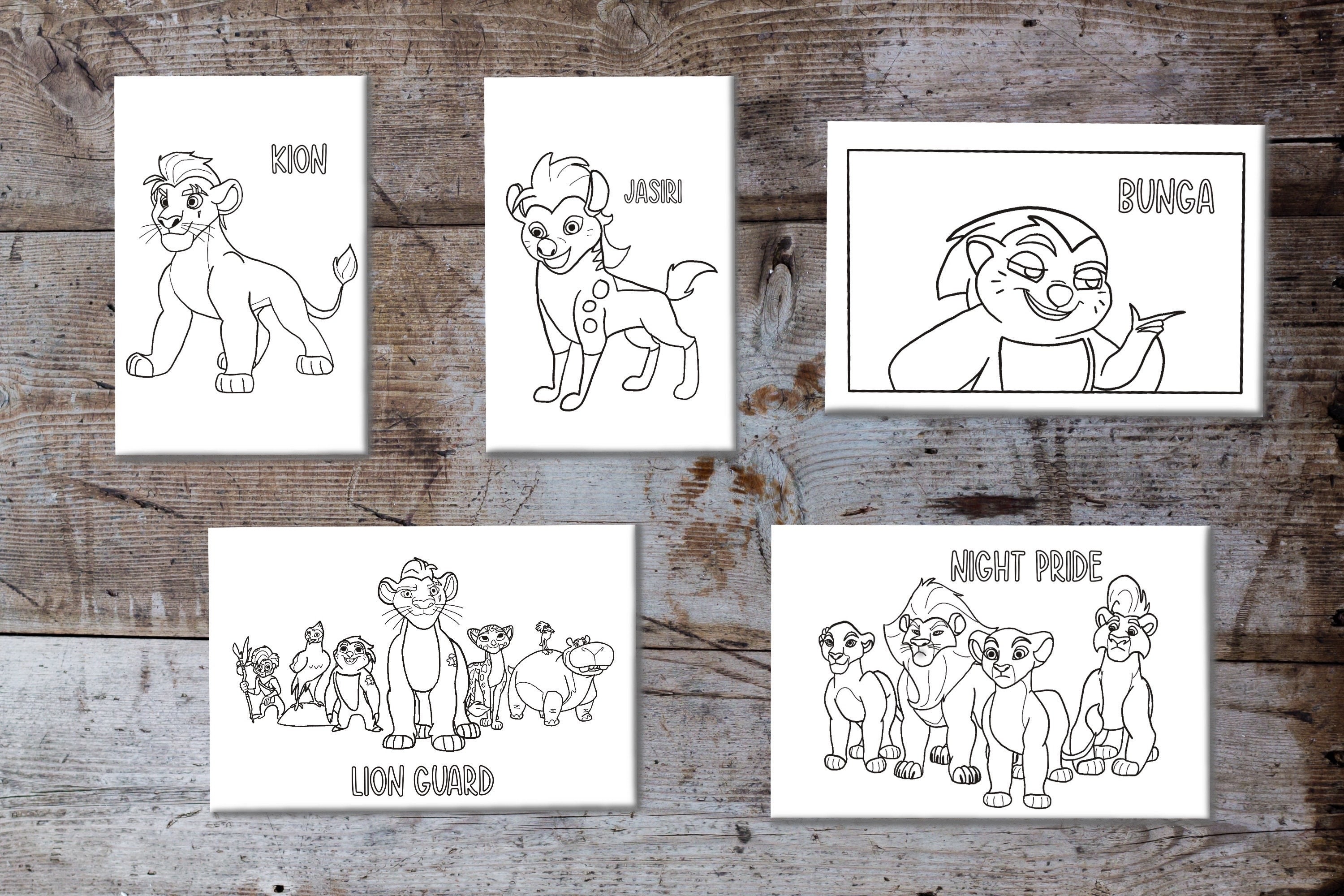Lion Guard Coloring Pages Etsy