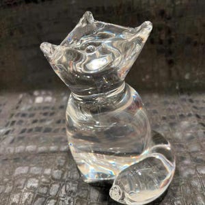 Vintage Steuben Crystal Glass Fox by Lloyd Atkins design