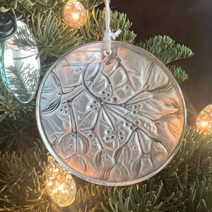 LALIQUE Lalique クリスタル オーナメント ノエル 2003 Lalique Christmas Ornament (noel Mistletoe 1988) - Etsy