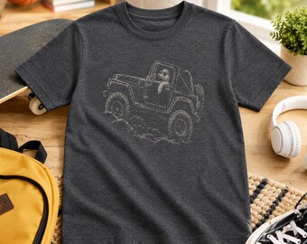Vintage Off-Road Ente Kleinkind T-Shirt, Retro Abenteuer Shirt, Camping Outdoor Baby Strampelanzug, Boho Wandern Kinder Shirt, Leben im Freien, Kinder-T-Shirt
